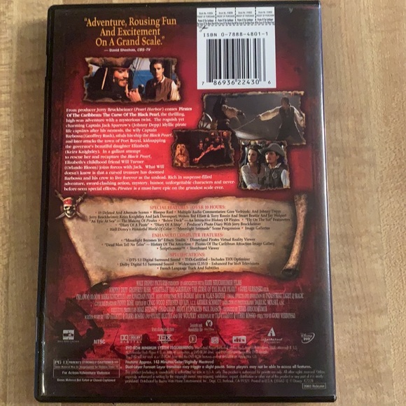 Mint Conditioned Pirates of the Caribbean DVD - Picture 2 of 7